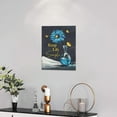 thumbnail image 2 of Daisy Bathroom Decor Wall Art Blue Daisy Butterfly Pictures Wall Decor Keep Life Simple Canvas Prints Painting Artwork Home Office Decorations For Bathroom Living Room Bedroom Framed 12"x16", 2 of 6