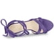 thumbnail image 5 of Sandalias Terciopelo Tacón De Bloque Transparente Cordón Arriba Para Mujeres Morado 40, 5 of 7