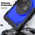 thumbnail image 4 of Funda para Samsung Galaxy Tab A11 de 8,7 pulgadas (2025) y Galaxy Tab A9 de 8,7 pulgadas (2023), resistente, a prueba de golpes, con soporte giratorio de 360° y correa de mano/bandolera, 4 of 9