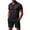 Black, variant on hotojiny Men's 2 Piece Set Summer Beach Outfits Breathable Hollow out Mesh Button down Shirts Shorts Set Casual Tracksuit(White,X-Large)
