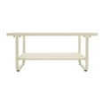 thumbnail image 6 of 2 Tiers Coffee Table for Living Room, Rectangle Storage Coffee Table(Creamy White Color) 39.3*19.68*16.53in, 6 of 15