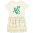 thumbnail image 3 of Inktastic Happy Earth Day with Leaves Girls Toddler Dress, 3 of 5