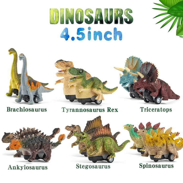 Autrucker Dinosaur Vehicle Toys for Kids 12 Pcs Dinosaur Cars