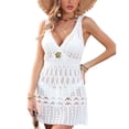 thumbnail image 3 of Sentmoon Womens Cover Up Bathing Suit Coverup 2026 Summer Solid Color Patchwork Breathable Regular Fit Spaghetti Strap Beach Dresses for Lounge and Relax, 3 of 6