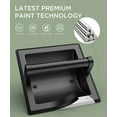 thumbnail image 4 of Recessed Toilet Paper Holder, Stainless Steel Durable Tissue Roll Holder Wall Mount for Bathroom Space Saving Design with Mounting Bracket, 2 Pack Matte Black, 4 of 7