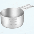 thumbnail image 1 of 3/4 Cup (180 ml | 180 cc | 6 oz) Measuring Cup, Stainless Steel Measuring Cups, Metal Measuring Cup, Kitchen Gadgets for Cooking, 1 of 5