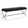 thumbnail image 3 of SAFAVIEH Couture Janeen Solid Boucle Modern Bench with Metal Frame, Black, 3 of 11