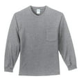 thumbnail image 2 of Port & Company PC61LSP Mens Long Sleeve Essential Pocket Tees, Athletic Heather - 3XL, 2 of 3