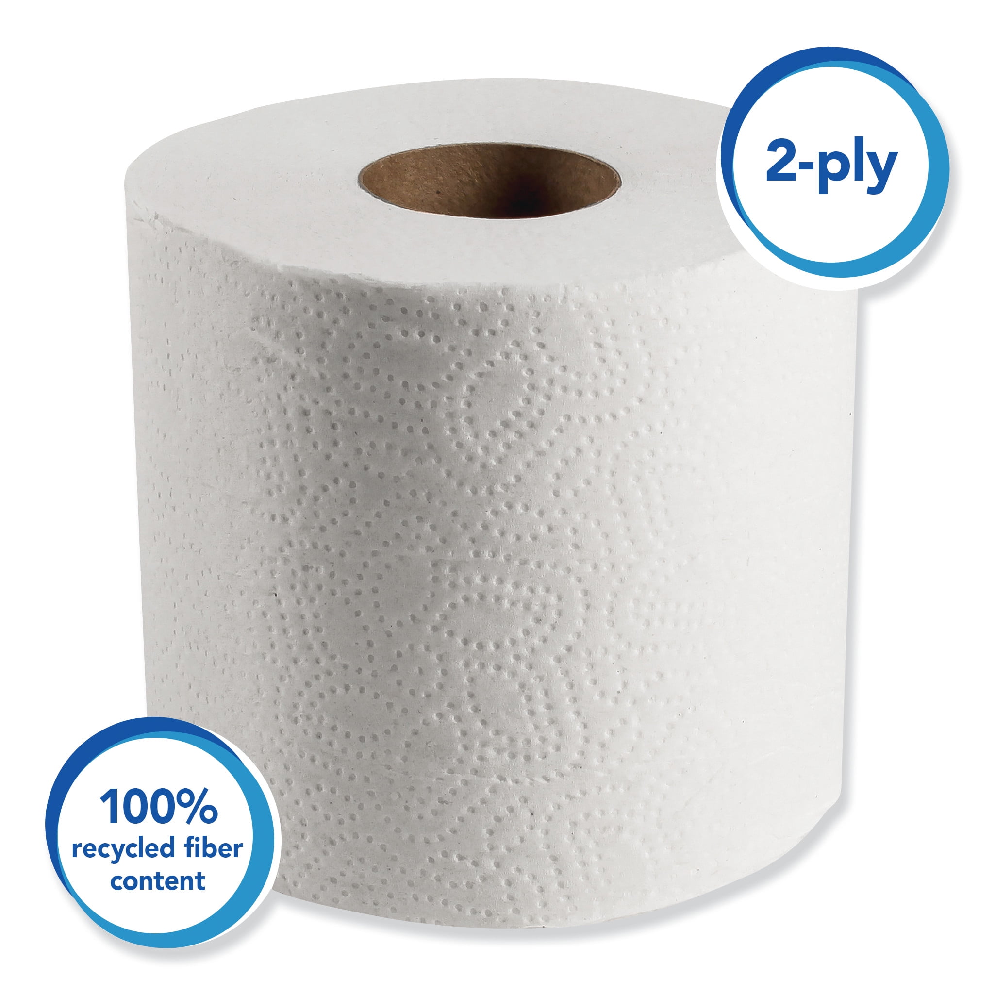 Scott Professional 100% Recycled Fiber Standard Roll Toilet Paper (13217), with Elevated Design, 2-Ply, White, Individually wrapped rolls, (473 Sheets/Roll, 80 Rolls/Case, 37,840 Sheets/Case)