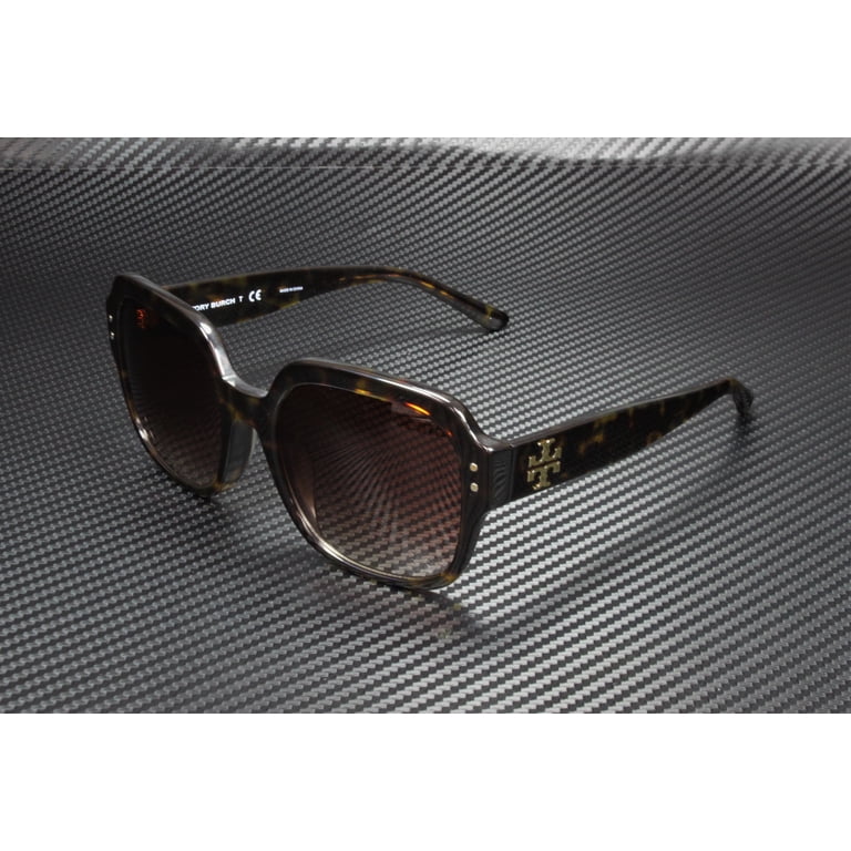 Tory Burch TY 7143U Plastic Womens Square Sunglasses Dark Tortoise