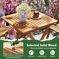 thumbnail image 6 of Costway 1 PCS 29.5" x 29.5" Patio Dining Table with Teak Painting 2" Umbrella Hole for Balcony, 6 of 9
