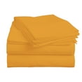 thumbnail image 2 of BedDecor 100% Egyptian Cotton 400 TC 3PC Gold Full Size Flat Sheet Solid Pattern, 2 of 4
