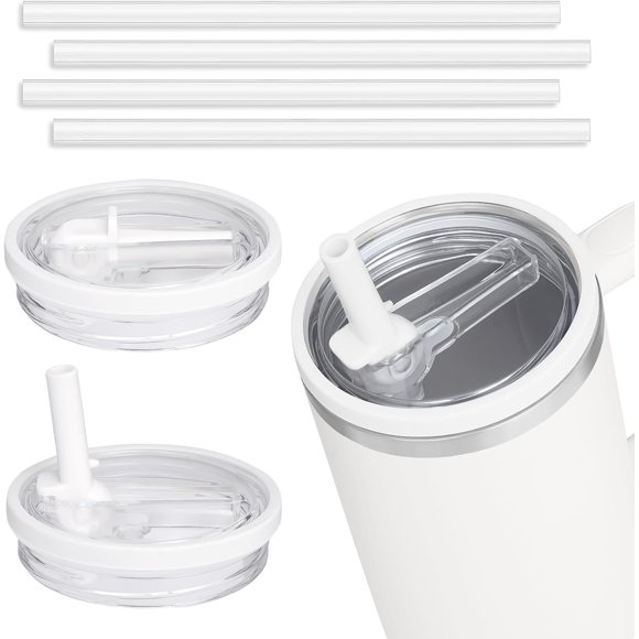 shiyou-2 Pack 30 oz Tumbler Flip Straw Lid Replacement,Push-Button Flip the Spill Proof Cup Cover,Leak-Proof Water Bottle Parts,Compatible with Cup Quencher