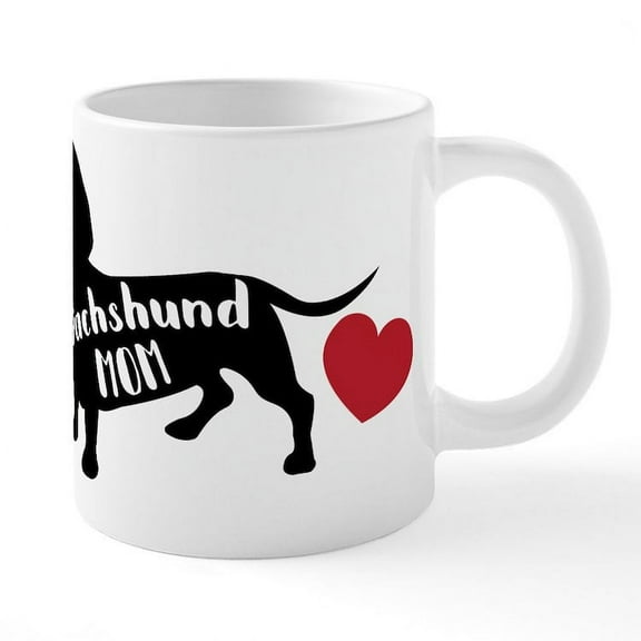 CafePress - Dachshund Mom - 20 Oz White Ceramic Mega Mug