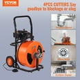BENTISM Drain Cleaner Machine 100ft x 3/4 in, Electric Drain Auger 1800