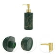 thumbnail image 5 of Unique Bargains 1 Pc Cylinder Marble Pattern Soap Dispenser 10.82oz Green Gold Tone, 5 of 6