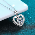 thumbnail image 4 of Colliers Cœur pour Femmes, Collier Pendentif, Collier Pendentif Cœur en Argent Sterling 925 avec Diamant Simulé, 4 of 4