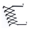 thumbnail image 1 of Billuyoard Soporte telescópico para puerta trasera de acero inoxidable, 6 ganchos, resistente, sin perforaciones, multifunción, organizador de Almacenamiento y organización del hogar, 1 of 6