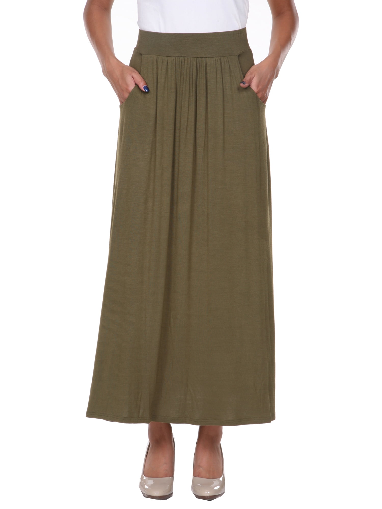 white maxi skirt walmart