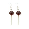 thumbnail image 2 of Boucles d'Oreilles de Mariage pour Femmes, Boucles d'Oreilles en Résine Stéréo Rondes, Boucles d'Oreilles Sucette Longues pour Femmes, 2 of 8