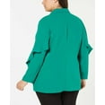 thumbnail image 2 of Alfani Womens Flounce Sleeve Jacket, Green, 3X, 2 of 2