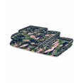 thumbnail image 2 of Navy Blue Flowers Towel Set of 3, Soft Microfiber Bath Towels, Hand Towel, Washcloths, Spring Floral Elegant Pastoral Botanical Quick-Dry Absorbent Towels for Bathroom Kitchen Hotel Beach Gym Spa, 2 of 7