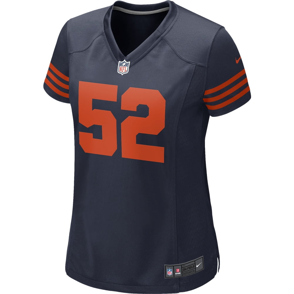 men's chicago bears khalil mack nike navy throwback game jersey