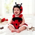thumbnail image 3 of RUINIXCW Baby Girls Ladybug Fashion Halloween Dot Print Sleeveless Romper Dress with Hat 2Pcs Outfit, 3 of 9