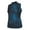 Malibu blue/Black, variant on Monterey Club Women's Two Tone Dot Printed Mock Neck Sleeveless T-Shirt #4313
