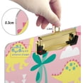 thumbnail image 4 of Coolnut 12"x9" Dinosaur Clipboard A4 Size Standard Size Clipboards Decorative Clipboard with Low Profile Metal Clip for Office, School, Nurses, Students, 4 of 7