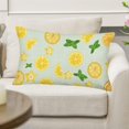 thumbnail image 4 of Yellow Lemon Pillow Covers 12x20 Inch Summer Fruit Leaves Lemon Pillow Case Green Yellow Watercolor Decorative Throw Pillows Summer Rectangular Cushion Cover Decor for Sofa Bed, 4 of 6