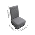 thumbnail image 3 of Aslant Circles Stretch Skirt Chair Cover Full 360° Wrap, Elastic Dining Chair Slipcover with Ruffled Hem – All-Season Stool Protector for Home Wedding Banquet, 3 of 6