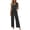 A-Black, variant on Work Outfits for Women 2 Piece Sets Summer Outfits Tie Knot Wide Leg Pant Vacation Outfits with Pockets S