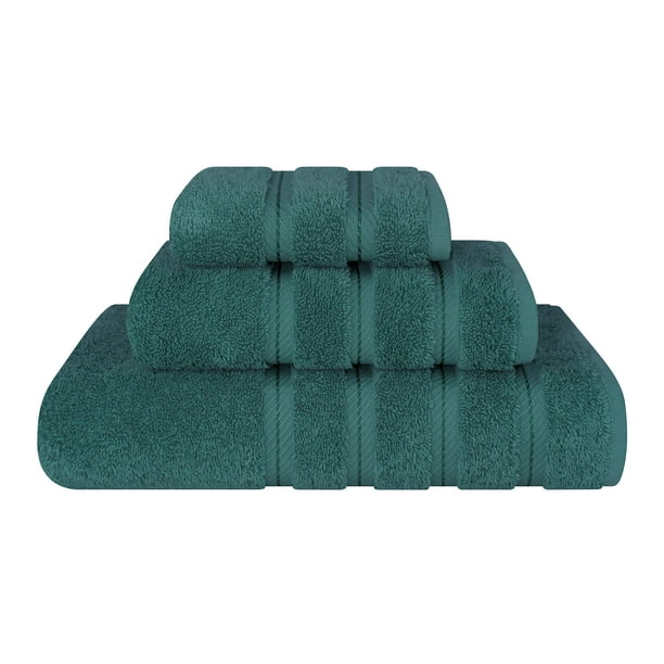 Juego de toallas American Soft Linen Premium, 3 piezas, 600 g/m², verde azulado