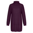 thumbnail image 5 of Daznico Women's Turtleneck Sweater Dress,Women Casual Solid Long Sleeve Sweater Dress Turtleneck Sweater Pullover Dress,Size S, 5 of 7