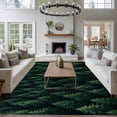 thumbnail image 4 of Green Forest Area Rug 6x9 FT, Non Slip Living Room Throw Carpet, Modern Pine Trees Mysterious Art Washable Soft Large Floor Carpet Non-Shedding Rug for Bedroom Dining Room Play Room, 4 of 9
