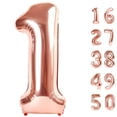 thumbnail image 1 of Globo Kelfuoya, oro rosa, número 1, 40 pulgadas, para primer cumpleaños, 1 of 8