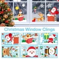 thumbnail image 2 of Pegatina de ventana de Navidad, decoración de ventana de copo de nieve, Papá Noel, muñeco de nieve, se aferra, calcomanías de vidrio de fiesta temática para decoración de fiesta de año nuevo, 2 of 4