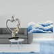 thumbnail image 2 of Estatua de pareja,Figura de pareja besándose,regalo de boda moderno,Alfombra de área,Alfombra de área para sala de estar,dormitorio,alfombra ondulada flocada,Alfombra de baño Ocean Rug, 2 of 8