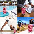 thumbnail image 7 of 20oz Double-Wall Vacuum Insulated Stainless Steel Tumbler with Straws Sports Mugs BPA-Free Red Valentine's Day Pattern, 7 of 7