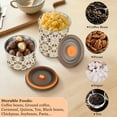 thumbnail image 6 of Gold Geometric Flower Floral Airtight Coffee Bean Canister 30oz Food Storage Containers with Lids For Gournd, Tea, Sugar, Flour, Rice, Cereal, Candy Cookie Jar, 6 of 8