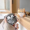 thumbnail image 4 of Funda de Gel de Silicona LIUXGMXG para Airpods 1/2 Gatito de la Suerte Gris, 4 of 5