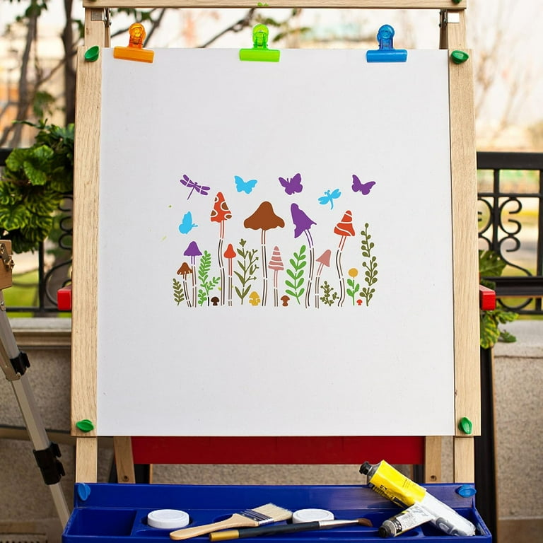 Cross Rose Easter Stencil - A4 Size Reusable Plastic, For Painting On Wood, Walls, Fabric & Canvas