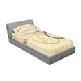 thumbnail image 3 of Ambesonne Vintage Fitted Sheet & Pillow Sham Set, Grungy Backdrop Design, Queen, Brown, 3 of 3