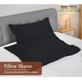 thumbnail image 3 of Royale Linens Pillow Shams 2 Pack Euro Size 26x26 Inch - Brushed 1800 Microfiber - Bed Pillow Shams, Wrinkle Resistant Super Soft and Cozy - Back Overlap Closure - Oxford Pillowcase (Euro, Black), 3 of 9