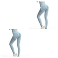 thumbnail image 3 of Sonducket Correr Jogging Mujeres Pantalones de cintura alta Primavera Verano Niñas Gimnasio Fitness Hasta los tobillos Pantalones deportivos Azul L 2Conjunto, 3 of 6