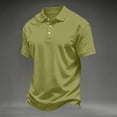 thumbnail image 2 of KLHDSF Men's Golf Shirt Short Sleeve Dry Fit Collared Polo Shirts Moisture Wicking, Performance, lightweight, Athletic, Casual, Work Shirts Army Green L, 2 of 7