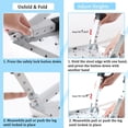 thumbnail image 5 of RV Step Stool Folding Platform Step with Anti-Slip Surface, Rubber Feet, Safety RV Steps for RV, Motorhome, Trailer, SUV, Camper, Supports Up to 1000 lbs(White), 5 of 15