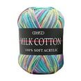 thumbnail image 1 of 50g Gradient Milk Cotton Yarn for Hand Knitting, Soft Baby Wool Crochet Thread, Multicolor, 1 of 8