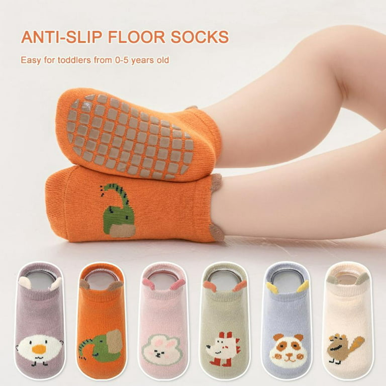 Cute Non Slip Floor Socks for Babies, Baby Trampoline Socks with